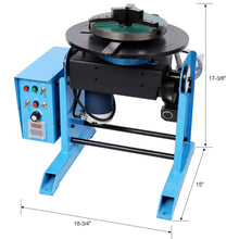 Load image into Gallery viewer, Heavy Duty Rotary Welding Positioner Turntable Table With Manual Tilt And 3 Jaw Lathe Chuck - Blue
