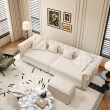 Load image into Gallery viewer, 3 In 1 Convertible Sleeper Sofa Bed With Movable Ottoman
