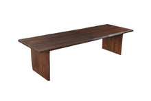Load image into Gallery viewer, 108" Solid Wood Live Edge Sled Base Dining Table - Brown

