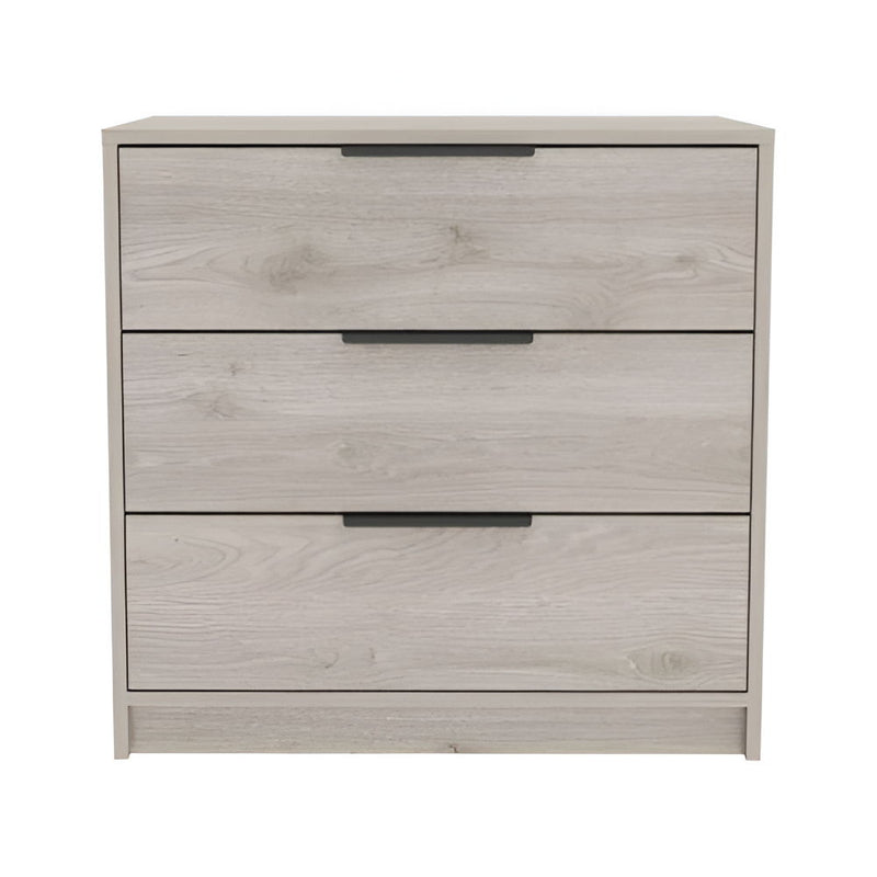 28" Wood Three Drawer Dresser - Light Gray