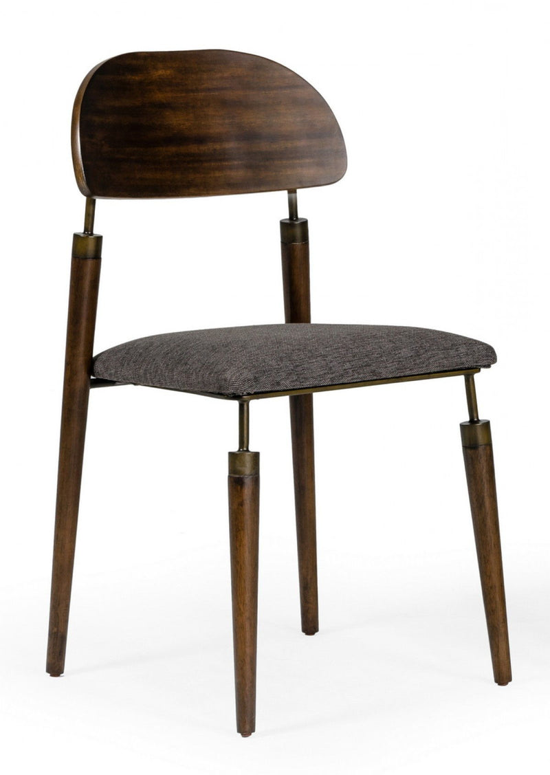 Mid Century Dining Chairs (Set of 2) - Gray / Brown