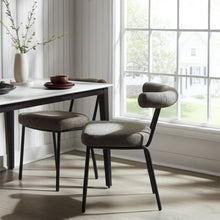 Load image into Gallery viewer, Upholstered Chenille Open Back Dining Side Chairs (Set of 2) - Green
