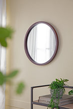 Load image into Gallery viewer, Circle Wall Mirror With Wooden Frame, Wall Mirror For Living Room
