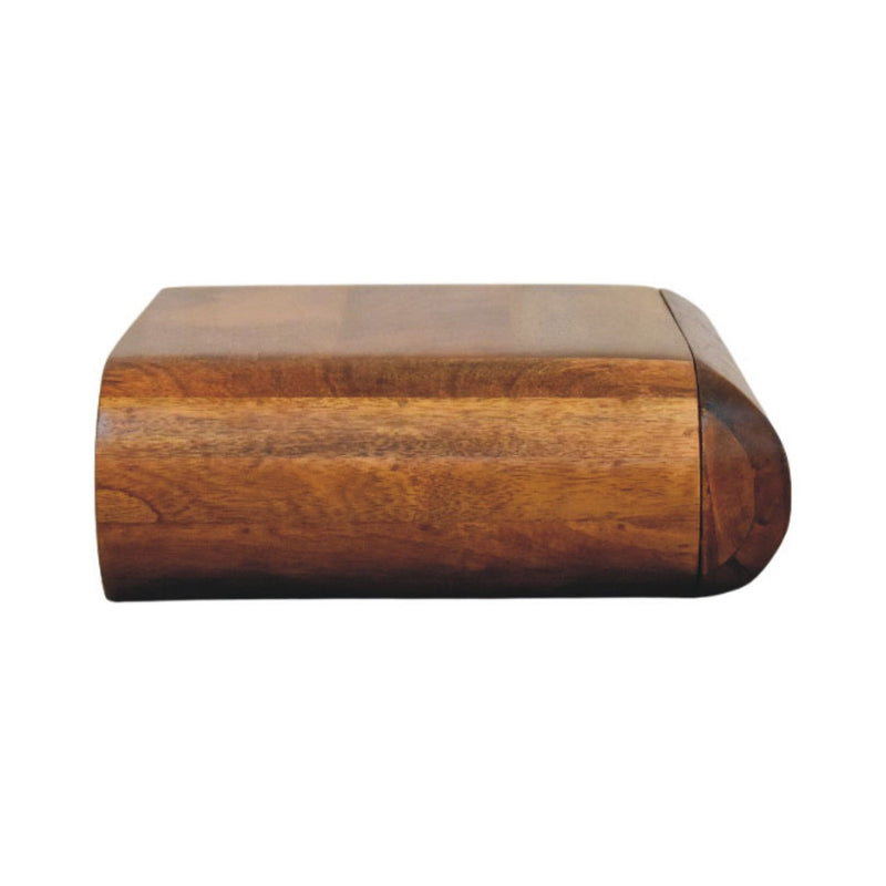 Solid Wood One Drawer Floating Nightstand (731541) - Amber