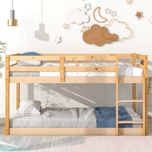 Load image into Gallery viewer, Twin over Twin Floor Bunk Bed,Natural(New SKU:W504P148543)
