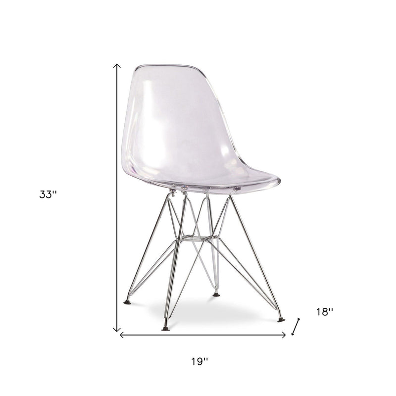 Steel Dining Side Chair - Clear