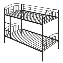 Load image into Gallery viewer, Twin Over Twin Metal Bunk Bed,Divided into Two Beds(Black){OLD SKU:MF280424AAB}
