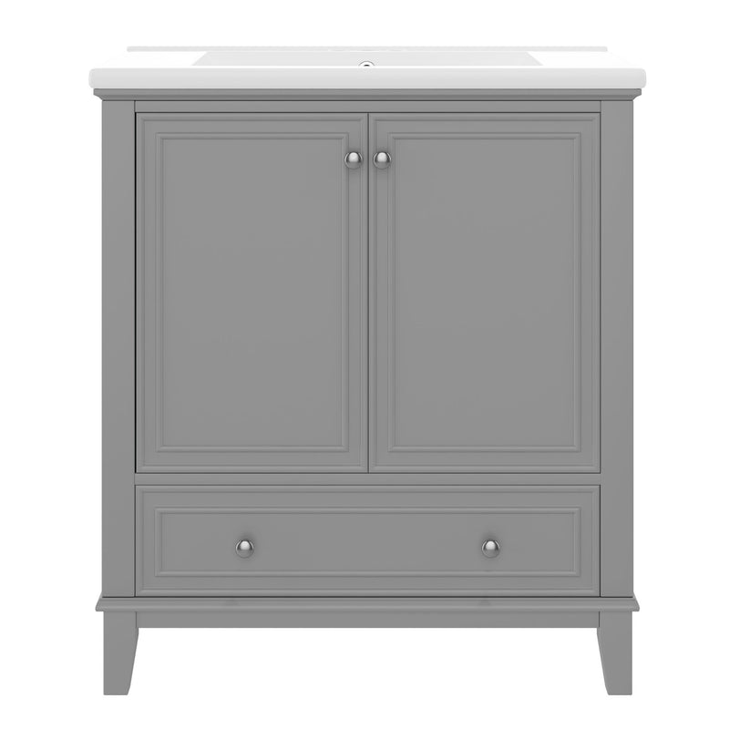 Modern Bathroom Vanity With Sink Combo, Doors And Drawer