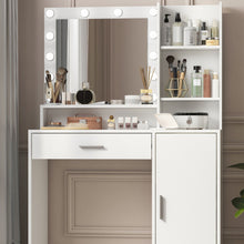 Load image into Gallery viewer, Wood Mirrored Vanity Table Lights (691725) - White
