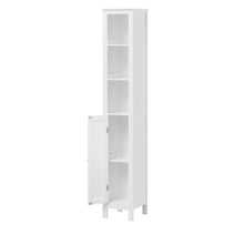 Load image into Gallery viewer, Slim Tall Bathroom Storage Cabinet With Adjustable Shelves, Anti Tip Freestanding Cabinet - White
