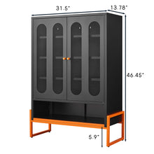 Load image into Gallery viewer, Modern Metal Shoe Cabinet With DoublebSided Doors And Adjustable Partitions
