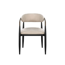 Load image into Gallery viewer, Upholstered Fabric Open Back Dining Arm Chairs (Set of 2) - Beige
