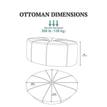 Load image into Gallery viewer, Modern Style Large Cocktail Ottoman
