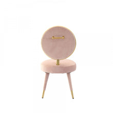 Load image into Gallery viewer, Velvet Solid Color Side Chair (Set of 2) - Pink / Gold
