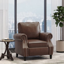 Load image into Gallery viewer, Contemporary Club Chair With Nailhead Trim And Rolled Armrests
