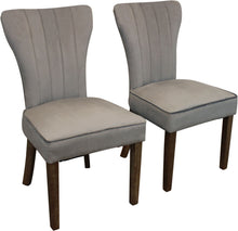 Load image into Gallery viewer, Upholstered Velvet Dining Parsons Chairs (Set of 2) - Gray
