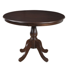 Load image into Gallery viewer, 42" Rounded Solid Manufactured Wood Pedestal Base Dining Table - Espresso
