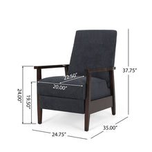 Load image into Gallery viewer, Wide Wood Hand Manual Club Recliner
