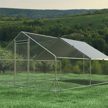 Load image into Gallery viewer, Large Metal Chicken Coop, Walk In Poultry Cage Hen Run House Rabbits Habitat Cage Spire Shaped Coop With Waterproof And Anti Ultraviolet Cover
