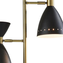 Load image into Gallery viewer, Task Floor Lamp With Black Metal Cone Shade - Black
