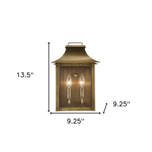 Load image into Gallery viewer, Manchester 2-Light Aged Pocket Wall Light - Brass
