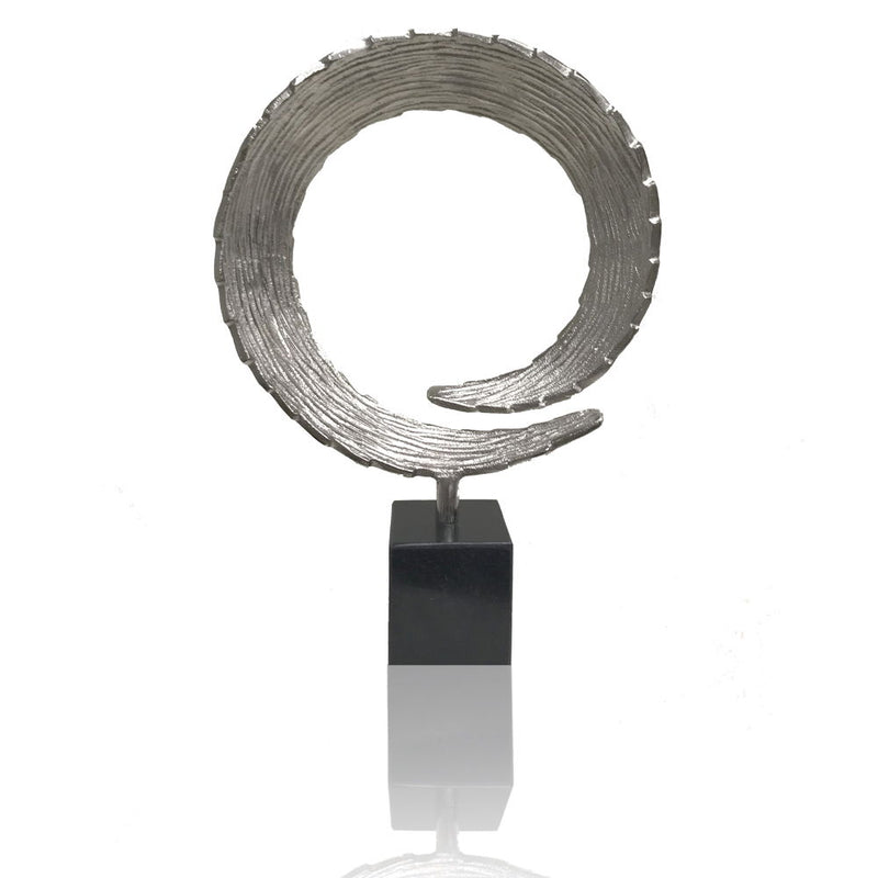Marble Tabletop Sculpture (354695) - Black / Silver