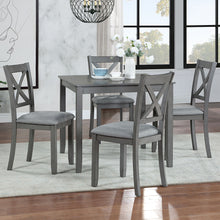 Load image into Gallery viewer, 5 Piece Dining Table Set With 4 Chairs For Kitchen - Gray
