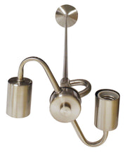 Load image into Gallery viewer, Bulb Two Light Metal Chandelier - Nickel
