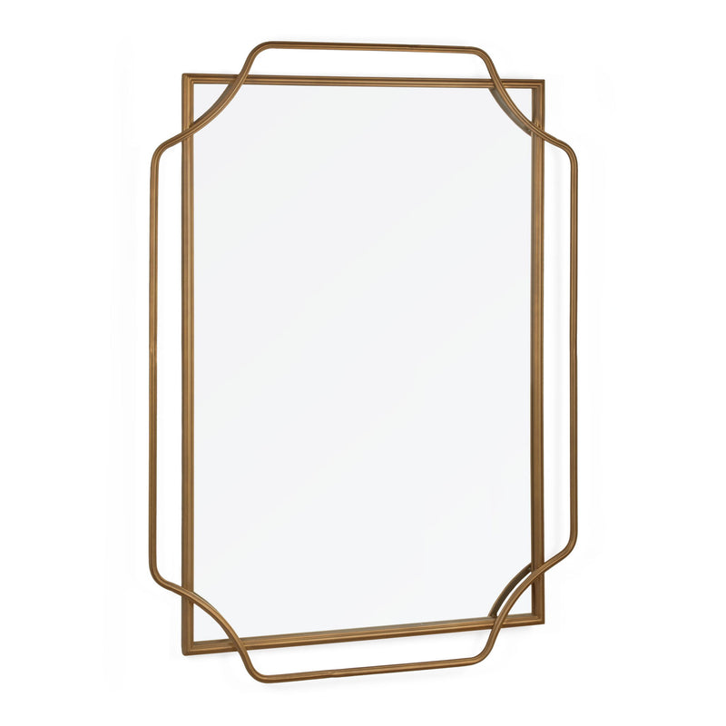 40" Metal Geo Scallop Accent Mirror - Gold