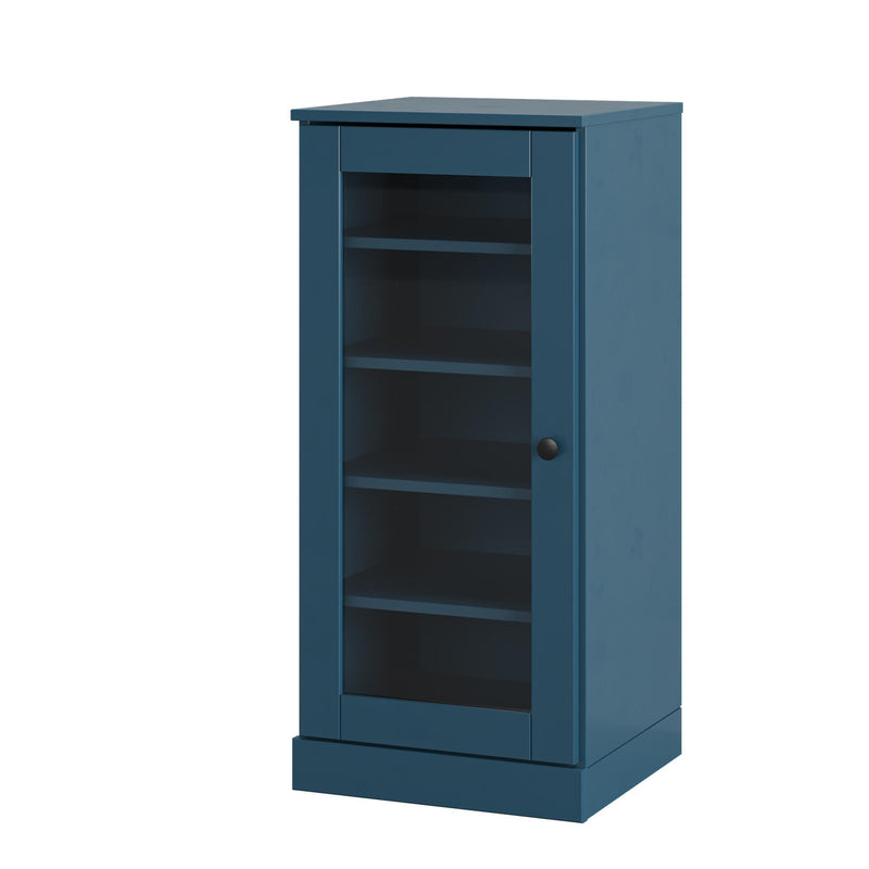 Ten Pair Solid Woodshoe Storage Cabinet (752249) - Teal Blue