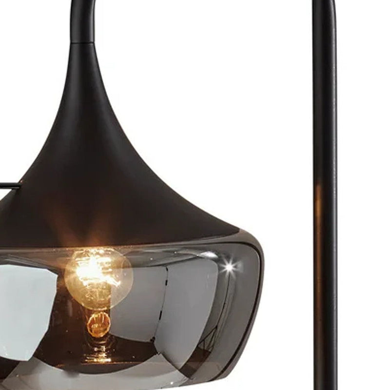 Task Floor Lamp With Black Bowl Shade - Black