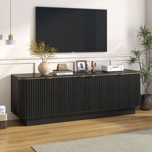 Load image into Gallery viewer, TV Stand, Fluted Media Console With Adjustable Shelves And Cable Holes
