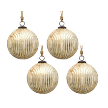 Load image into Gallery viewer, Christmas Ball Ornaments, Glass Decorative Hanging Ball Christmas Tree Ornaments For Holiday Party Decorations (Set of 4) - Silver
