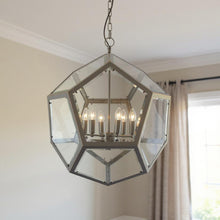 Load image into Gallery viewer, Unique Statement Six Light Metal Chandelier With Shades - Clear
