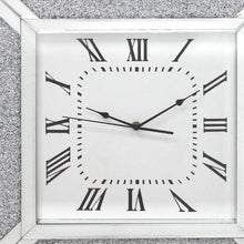 Load image into Gallery viewer, Silent Analog Square Wall Clock - Silver
