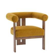 Load image into Gallery viewer, Modern Upholstered Round Arm Accent Chair With Velvet Upholstery
