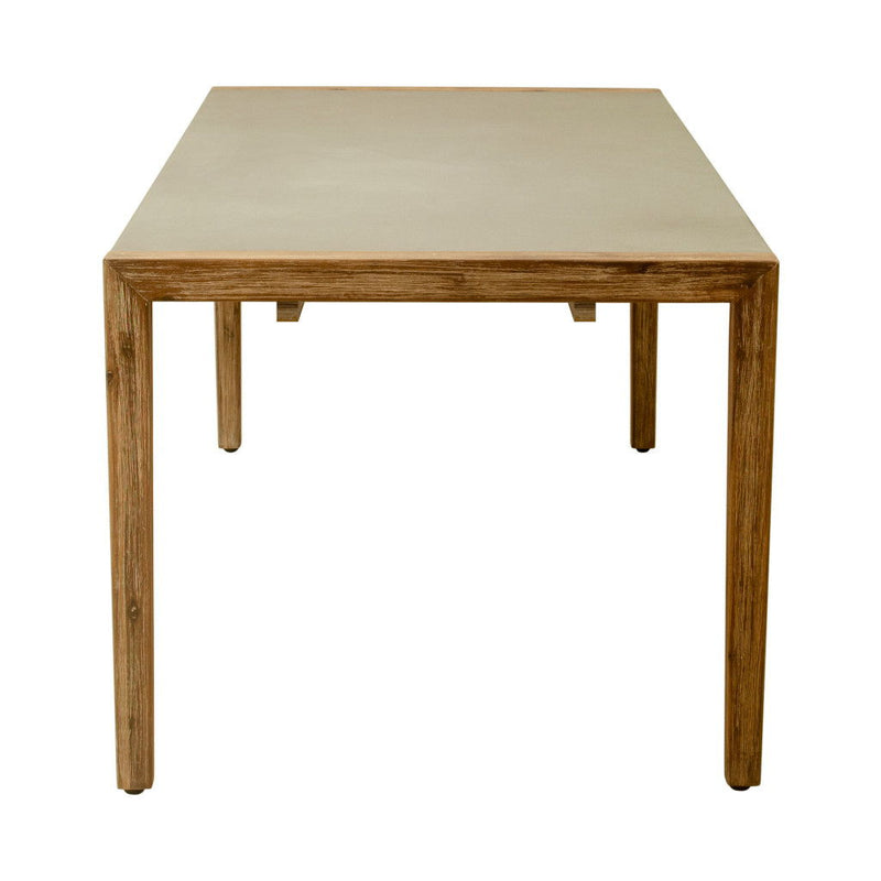 79" Wood And Solid Wood Pedestal Base Dining Table - Gray