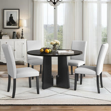 Load image into Gallery viewer, 5 Piece Round Dining Table Set, Modern Dining Table And 4 Upholstered Chairs For Dining Room

