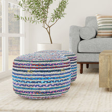 Load image into Gallery viewer, Margo - Handcrafted Round Pouf
