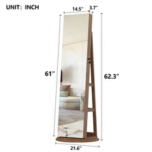 Load image into Gallery viewer, Swivel Jewelry Cabinet With Full Length Mirror
