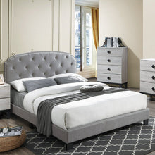 Load image into Gallery viewer, Button Tufted Bed With Nailhead Trim
