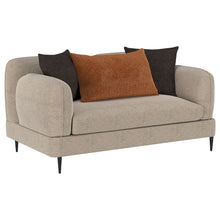Load image into Gallery viewer, Repley - Upholstered Sculpted Track Arm Loveseat - Beige
