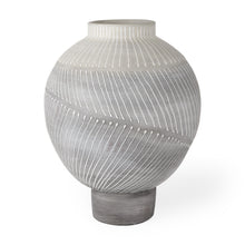 Load image into Gallery viewer, Ombre Round Table Vase (729964) - Gray / White
