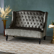 Load image into Gallery viewer, Nurturing - Upholstered Loveseat With Wing Back And Diamond Tufting
