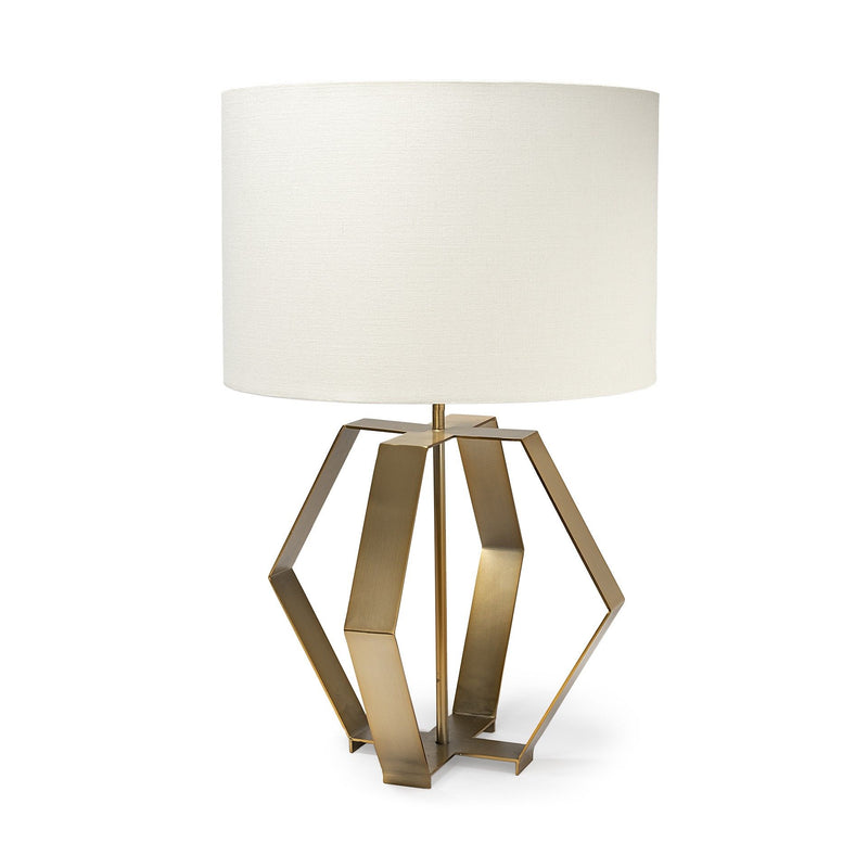 Geometric Design Table Lamp - Gold