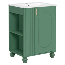 Load image into Gallery viewer, Classic Retro Bathroom Vanity With Sink, Door Shelf, Side Open Storage Frame
