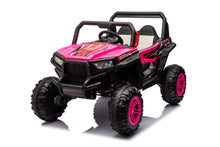 Load image into Gallery viewer, 12V7A*1 30W*4 Four-Wheel Drive Seat One Button Start, Forward And Backward, High And Low Speed, Music, Front Light, Power Display, Two Doors Can Open, 2.4G R / C, Seat Belt Four Wheel Absorber
