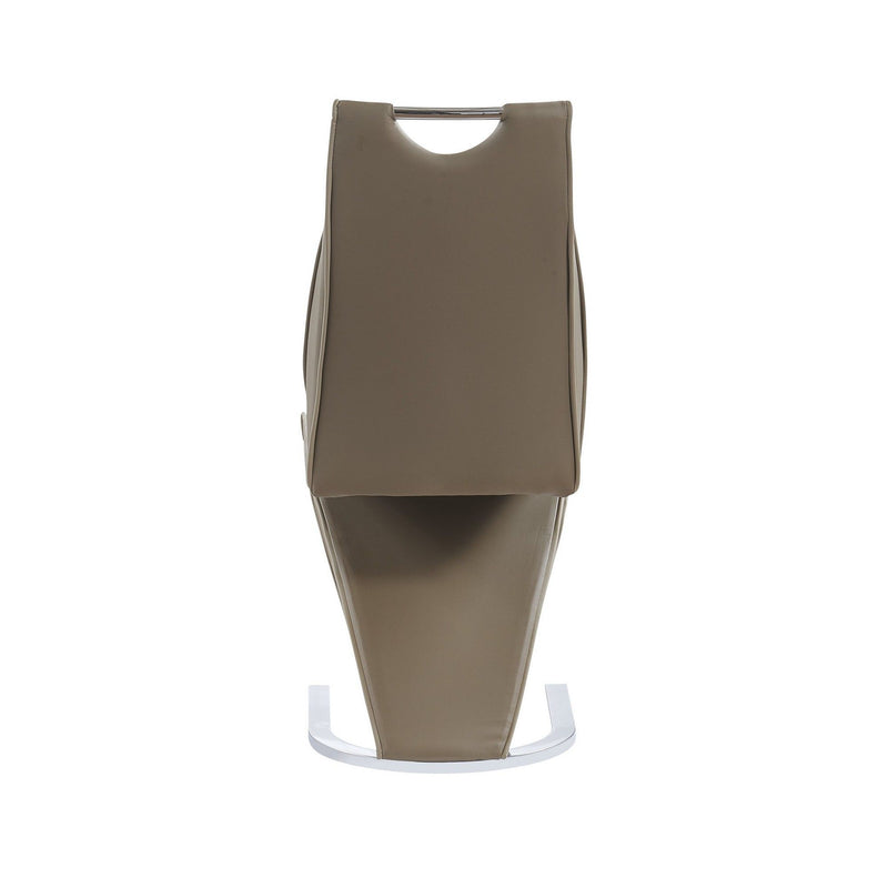 Faux Leather Dining Parsons Chairs (Set of 2) - Brown