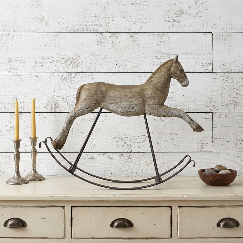 Poly Horse Statue Tabletop Sculpture - Brown / Black
