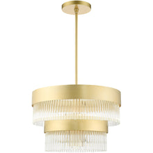 Load image into Gallery viewer, Five Light Dimmable Chandelier With Shades - Gold
